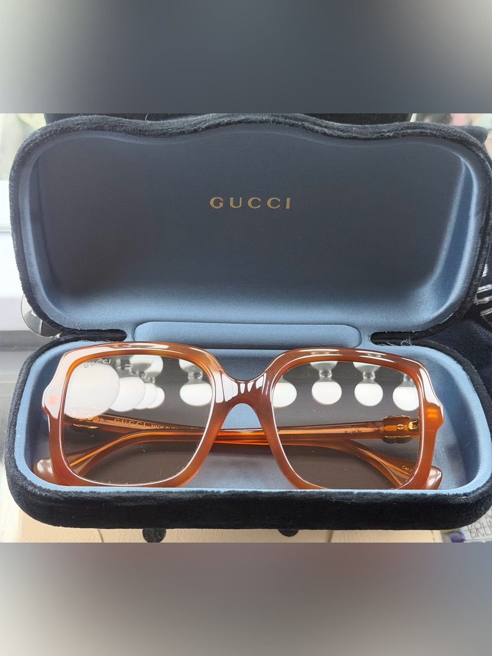 Gucci Women's Amber-Tortoise Frame Sunglasses